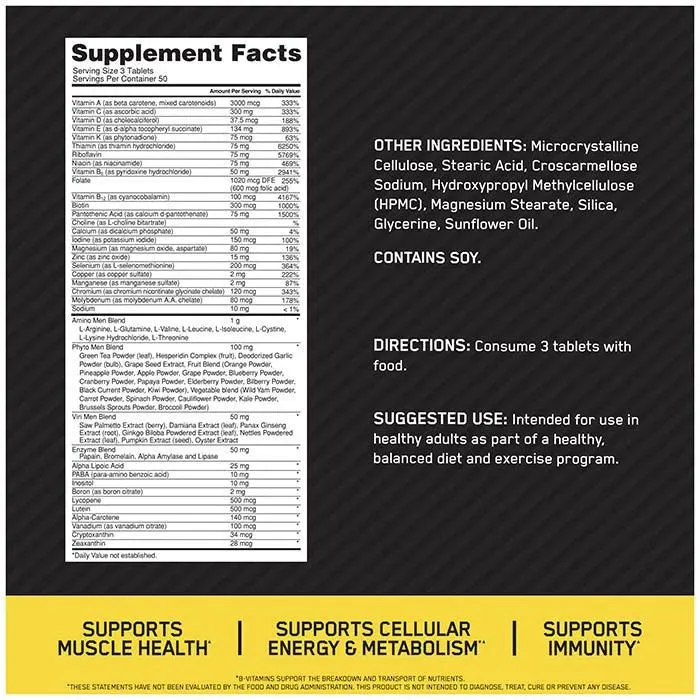 Optimum Nutrition Opti-Men Multivitamin for Active Men 150 tabs