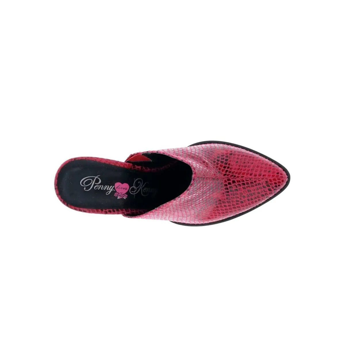 Penny Loves Kenny Sangria Women Mule Slip-on In Pink Snake