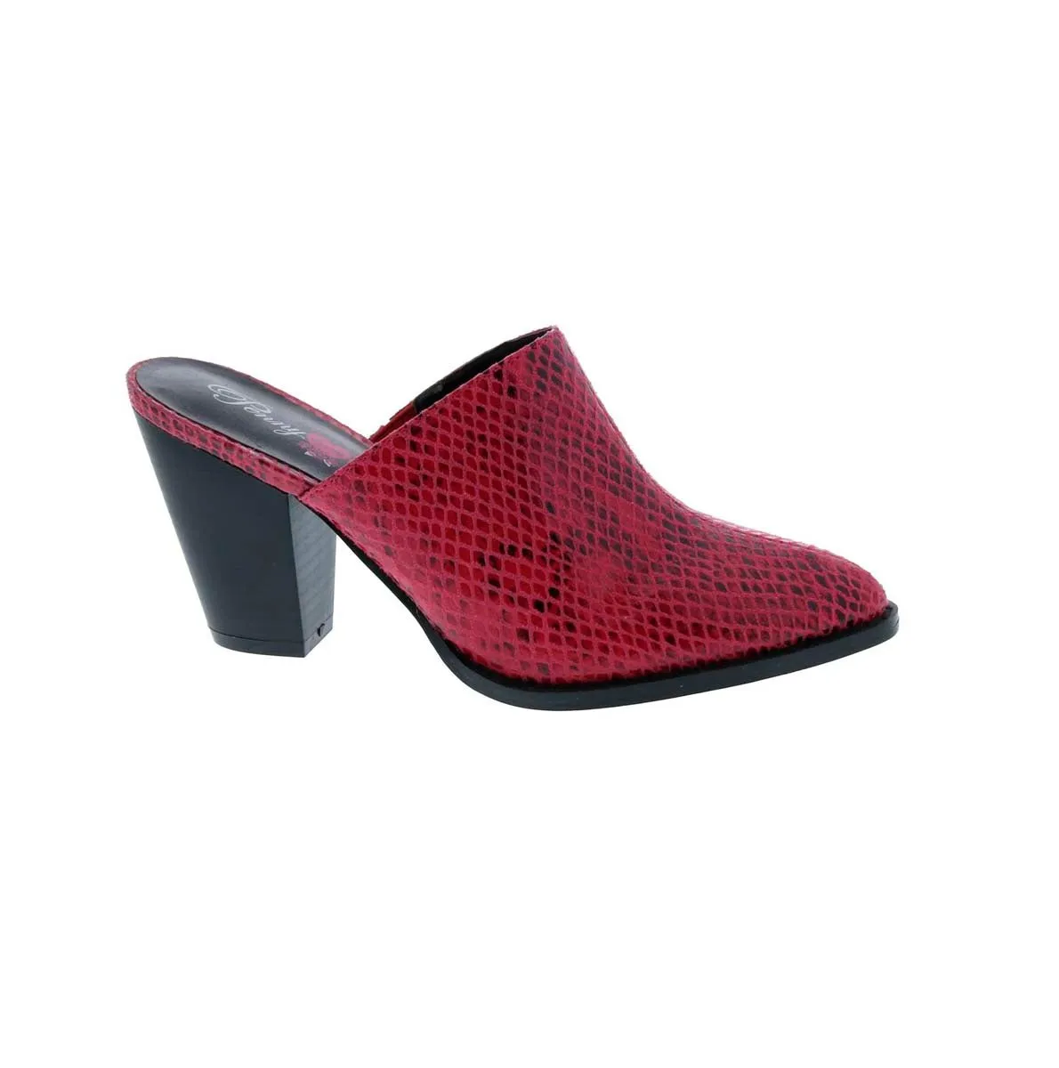 Penny Loves Kenny Sangria Women Mule Slip-on In Pink Snake