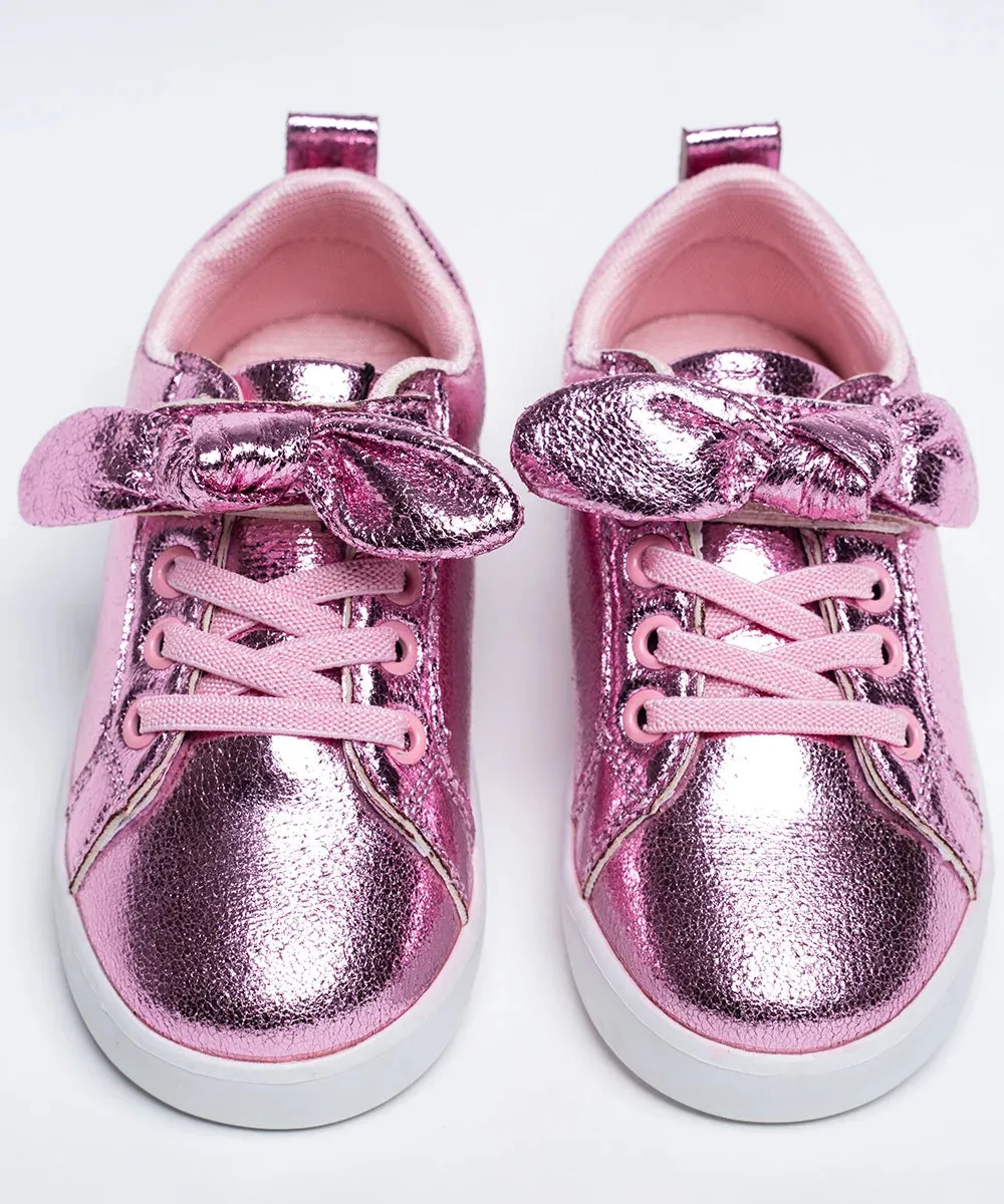 Pink Colored Shiny Shoes for Party