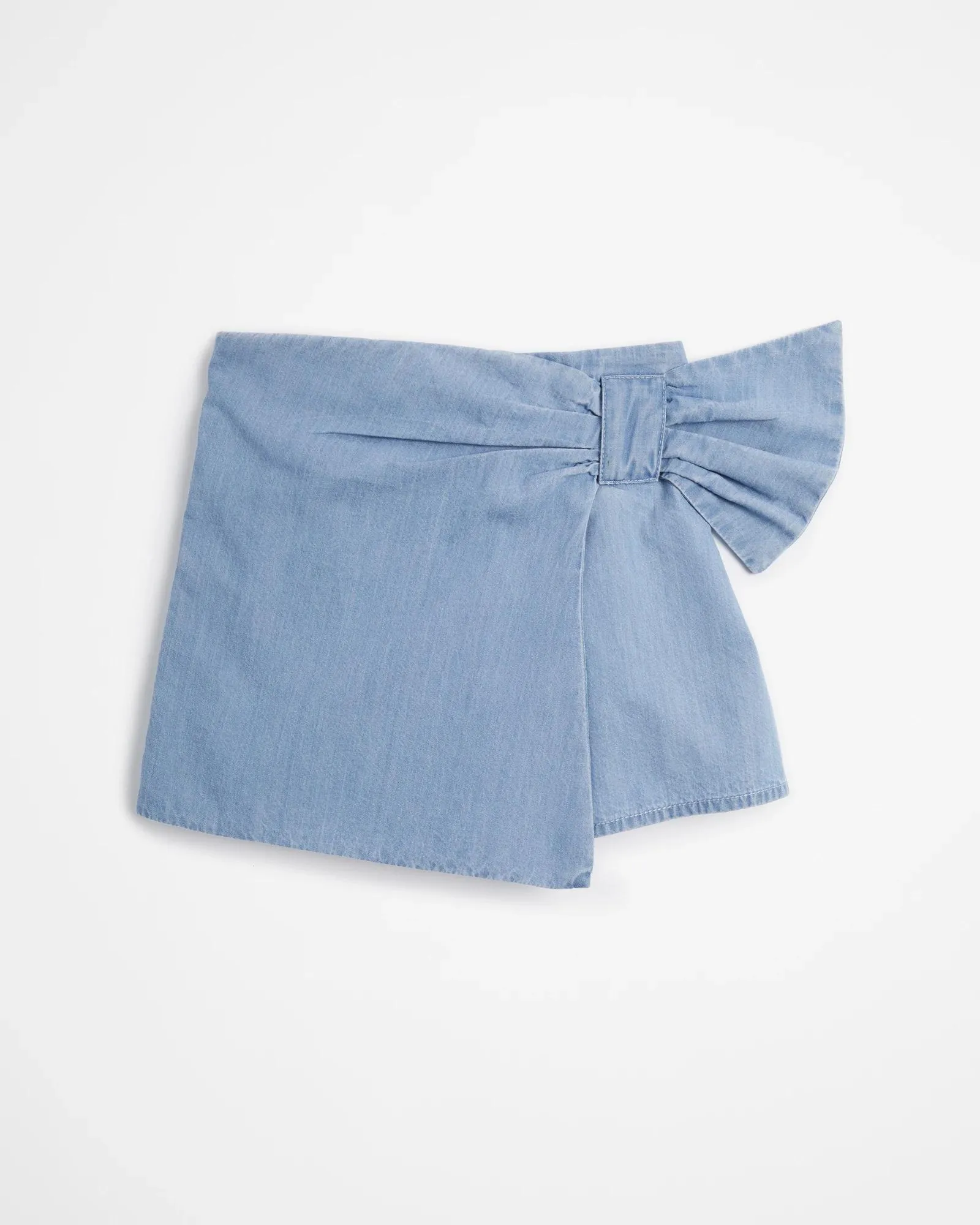 popular  Chambray Bow Front Skort