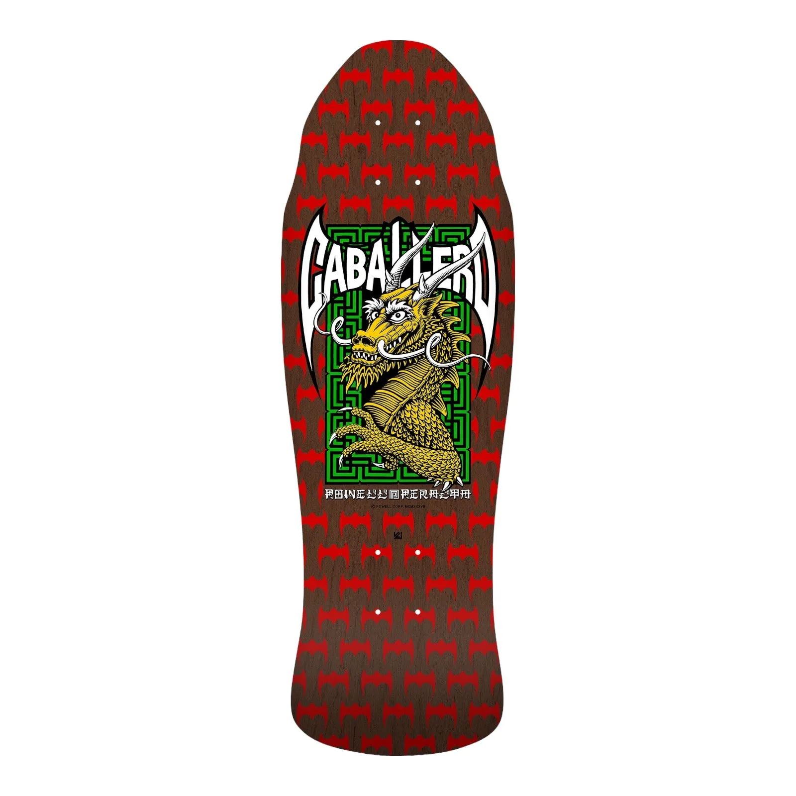 Powell Peralta Steve Caballero Street Reissue Skateboard Deck Red/Brown 9.625” x 29.75”