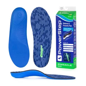 PowerStep Pinnacle High Insoles High Arch Pain Relief Orthotic, Supination Inserts