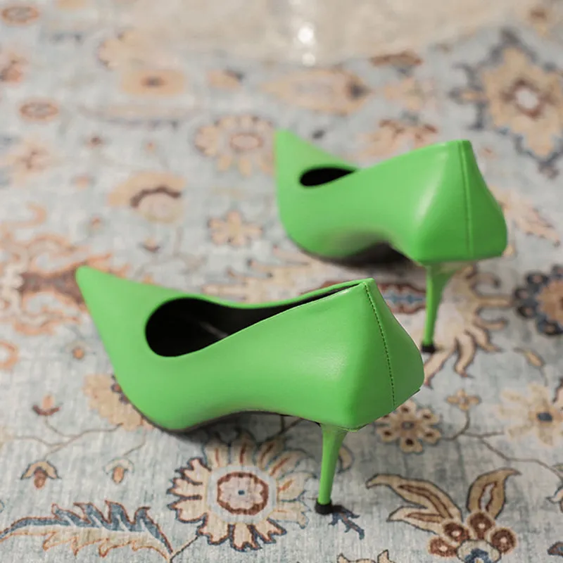 Pre Order:  Pointed-Toe Shallow Mouth Office Shoes