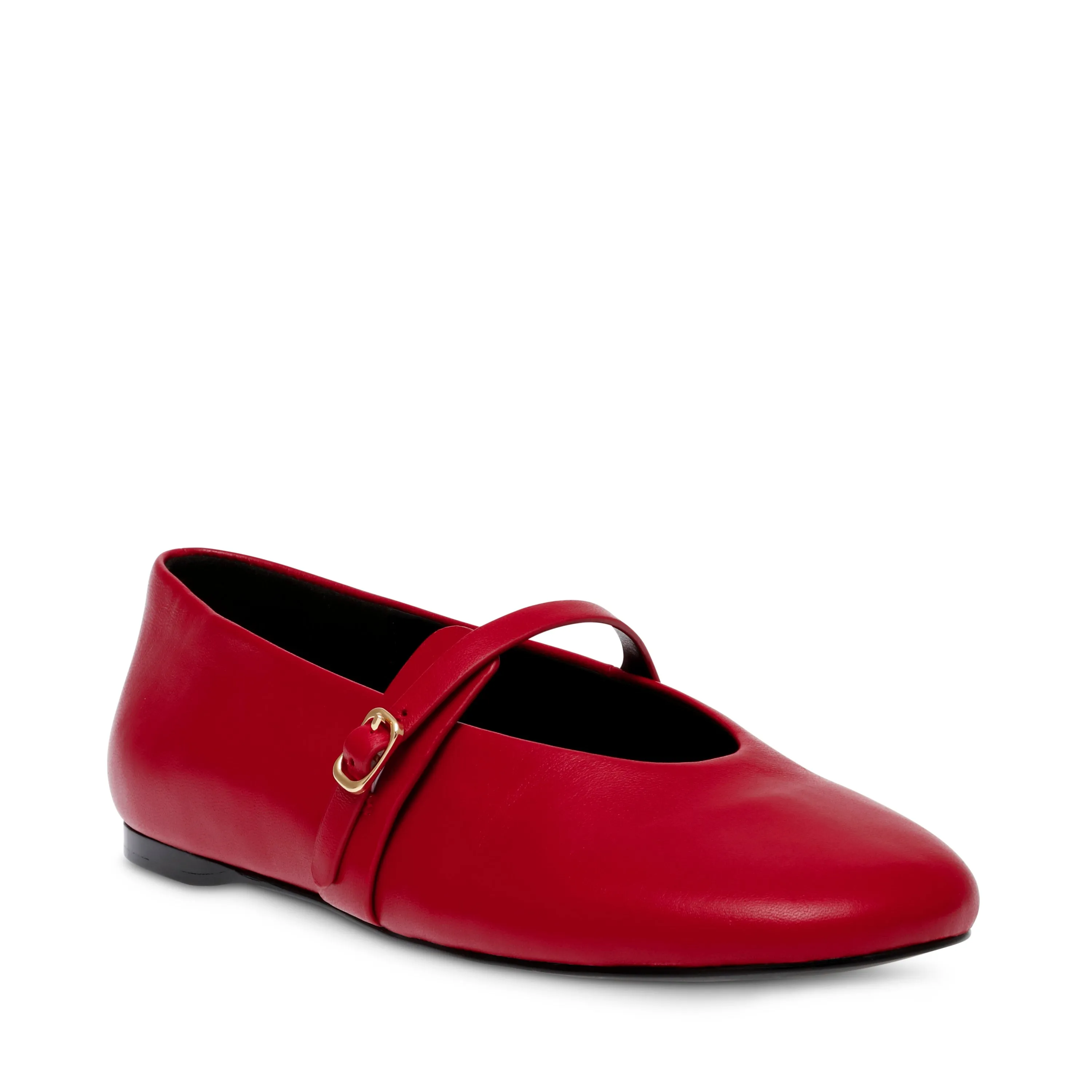 Rejoice Flat Shoe RED LEATHE