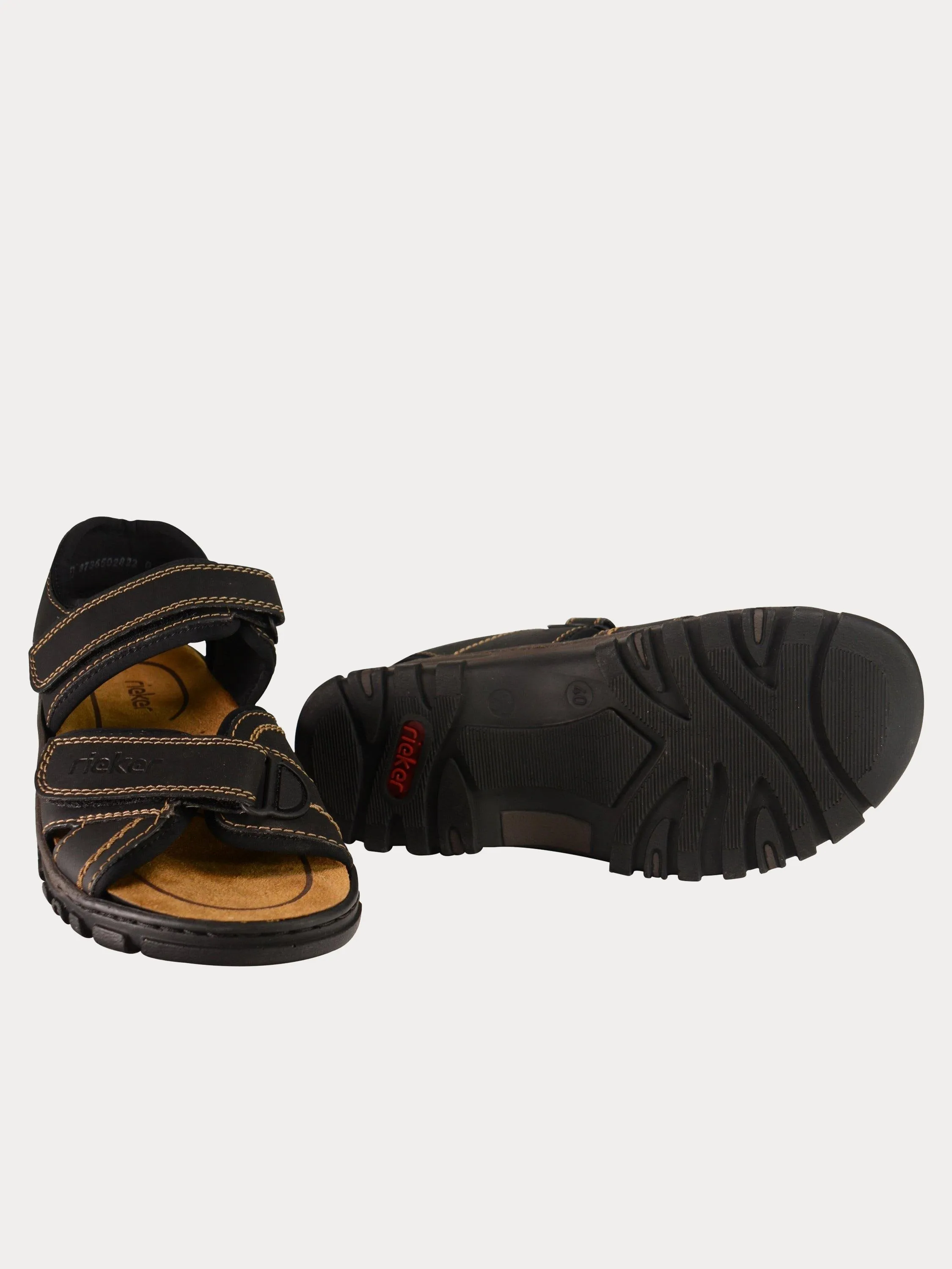 Rieker 25051 Men's Hook And Loop Sandals