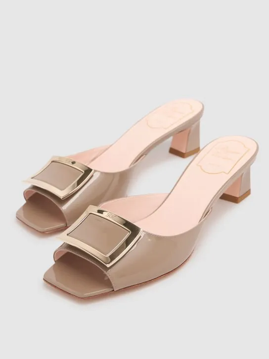 Roger Vivier   45mm Trompette patent leather mules 