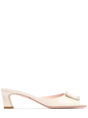 Roger Vivier   45mm Trompette patent leather mules 