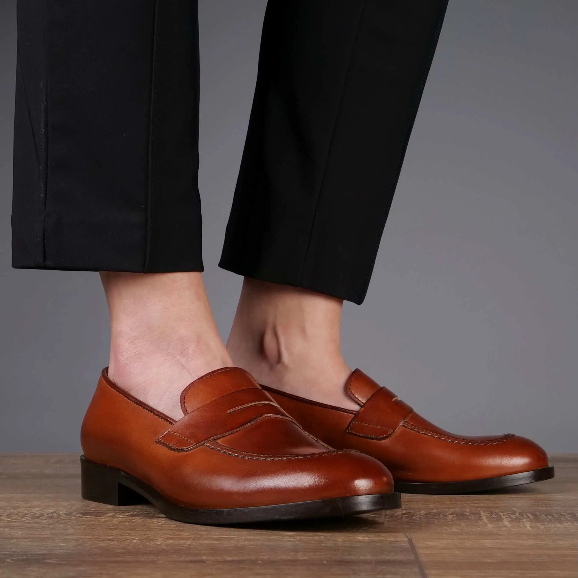 Roma Penny Loafer Chestnut