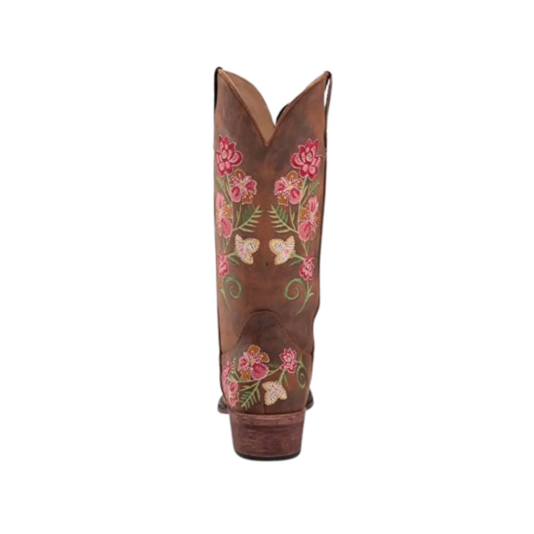 Roper Footwear Women's Vintage Leather With All Over Floral Embroidery Boots