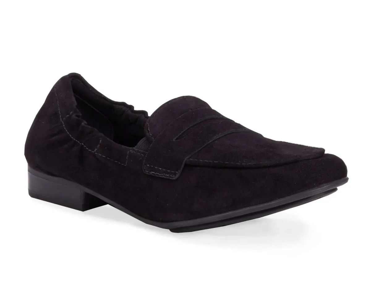 Ros Hommerson Trish Women's Comfort Slip-on Shoes In Black Suede