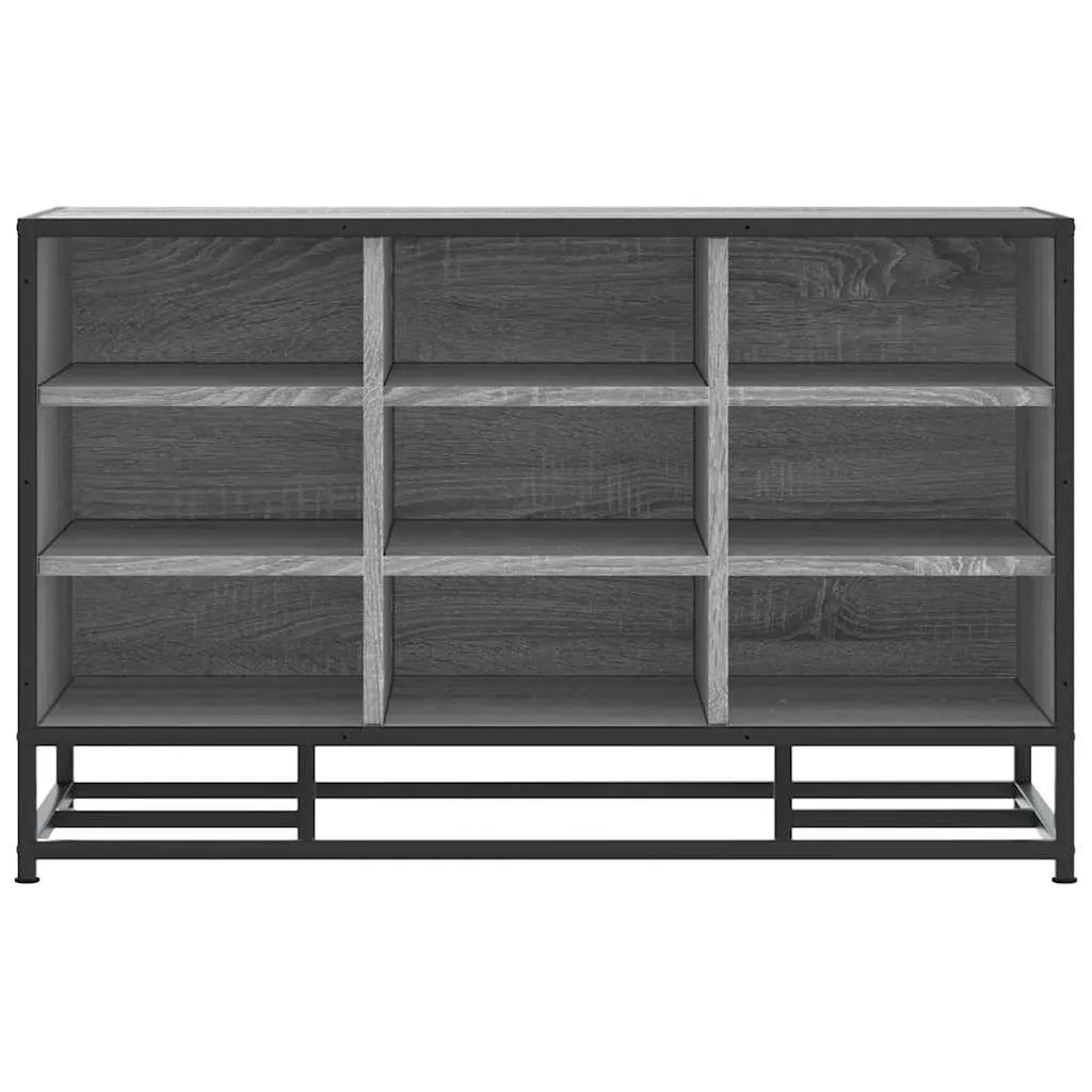 Shoe Bench Grey Sonoma 84x40x53.5 cm Engineered Wood and Metal