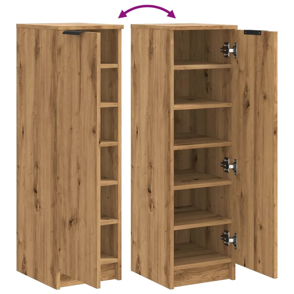 Shoe Cabinet Artisan Oak 29.5x35x100.5 cm Engineered Wood