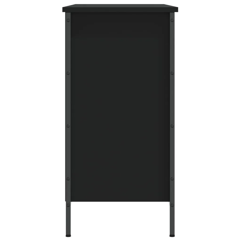 Shoe Cabinet Black 100x35x70 cm Engineered Wood