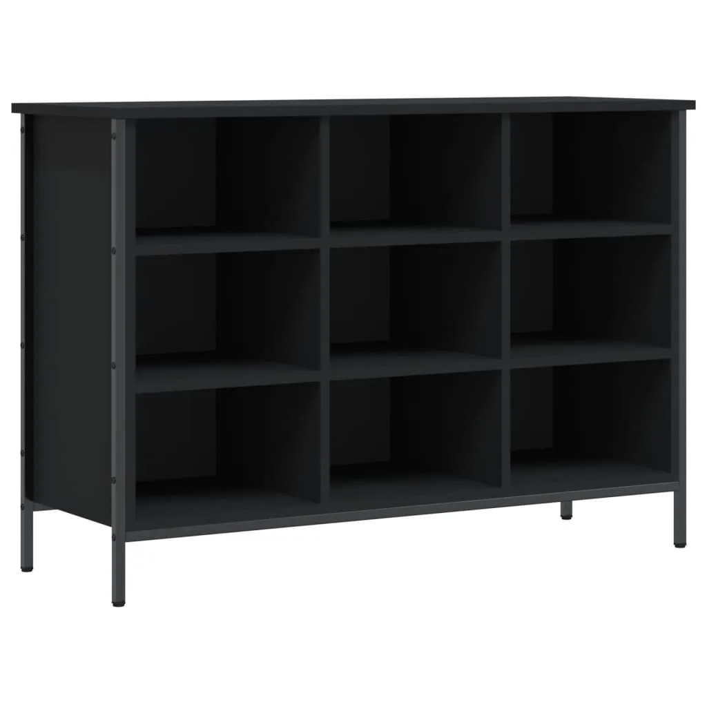 Shoe Cabinet Black 100x35x70 cm Engineered Wood