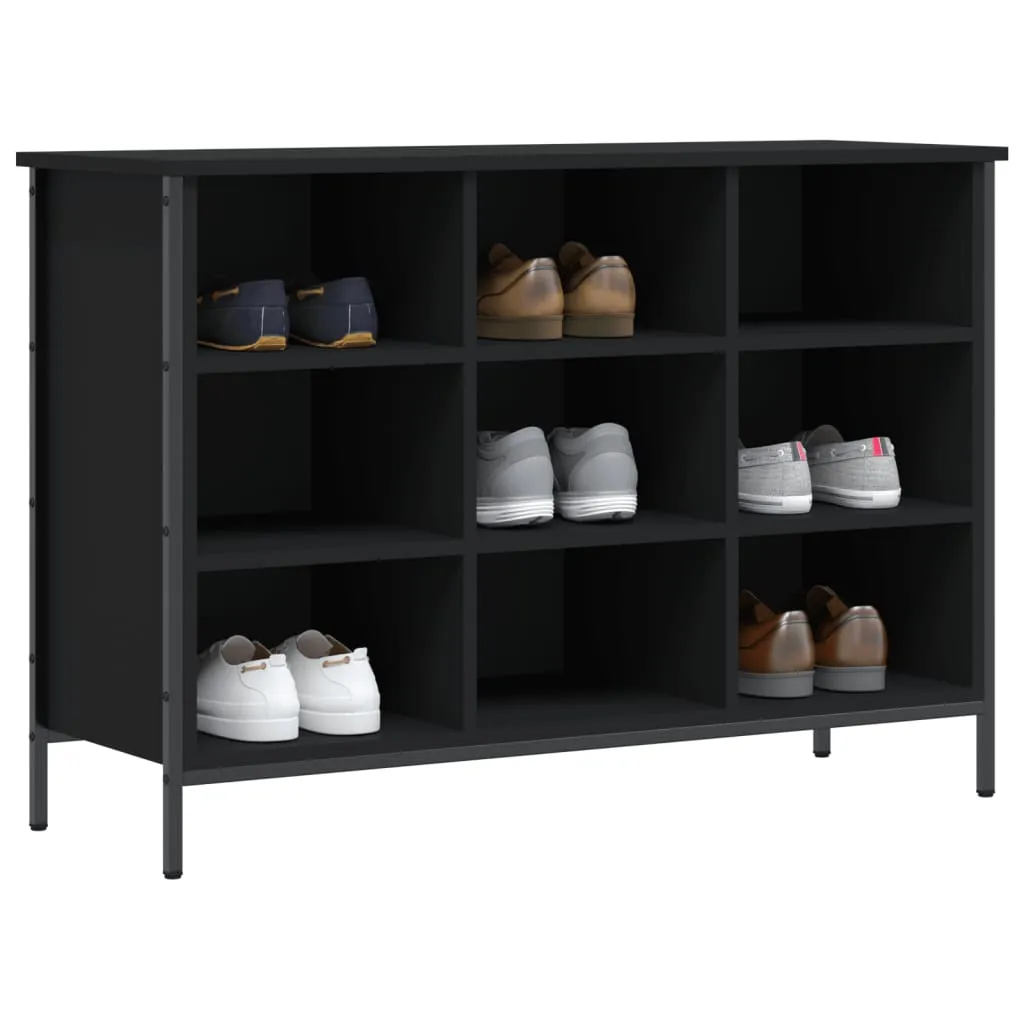 Shoe Cabinet Black 100x35x70 cm Engineered Wood