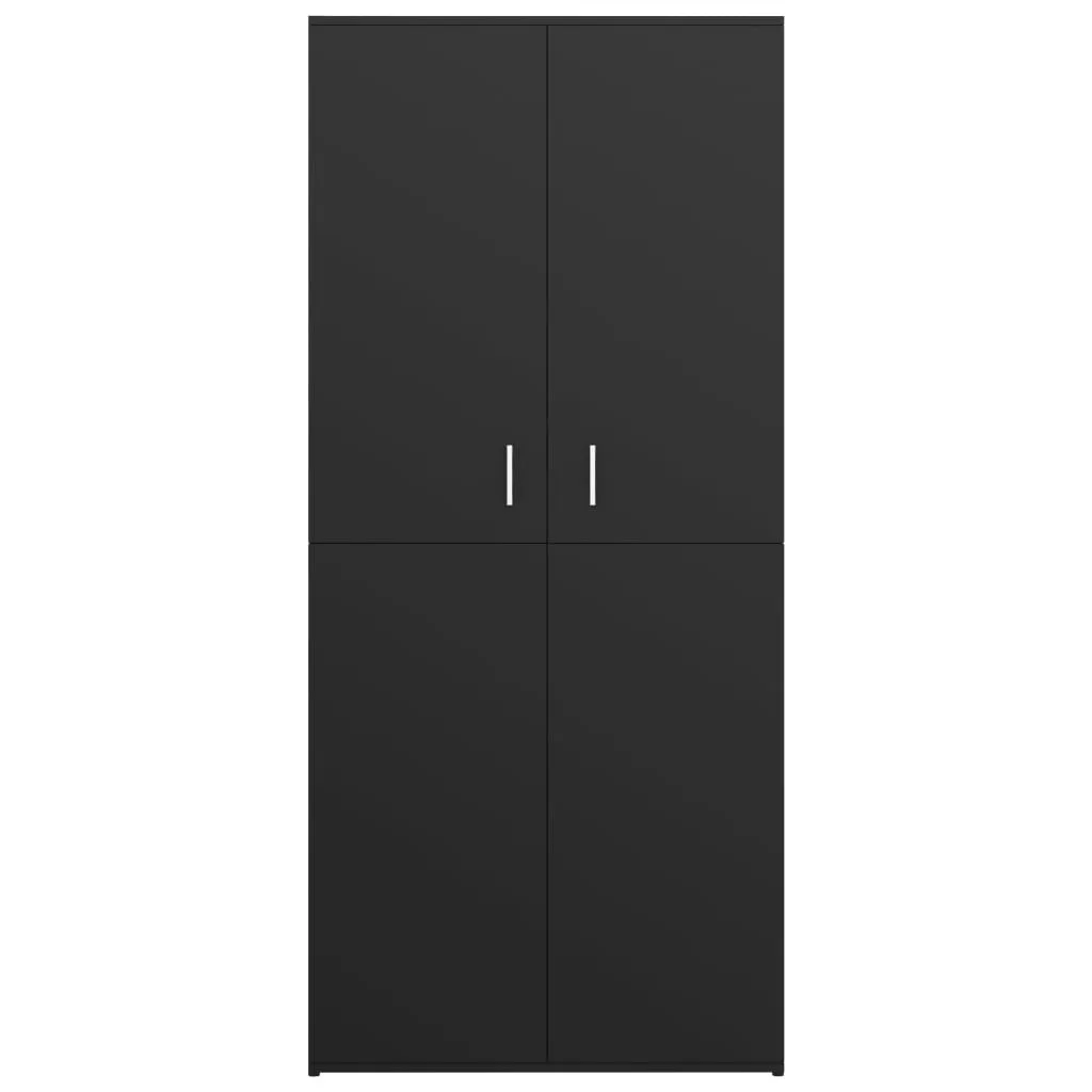 Shoe Cabinet Black 80x39x178 cm Engineered Wood