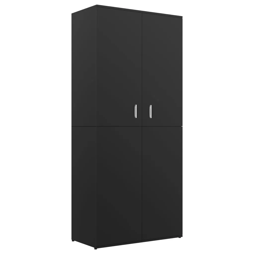 Shoe Cabinet Black 80x39x178 cm Engineered Wood