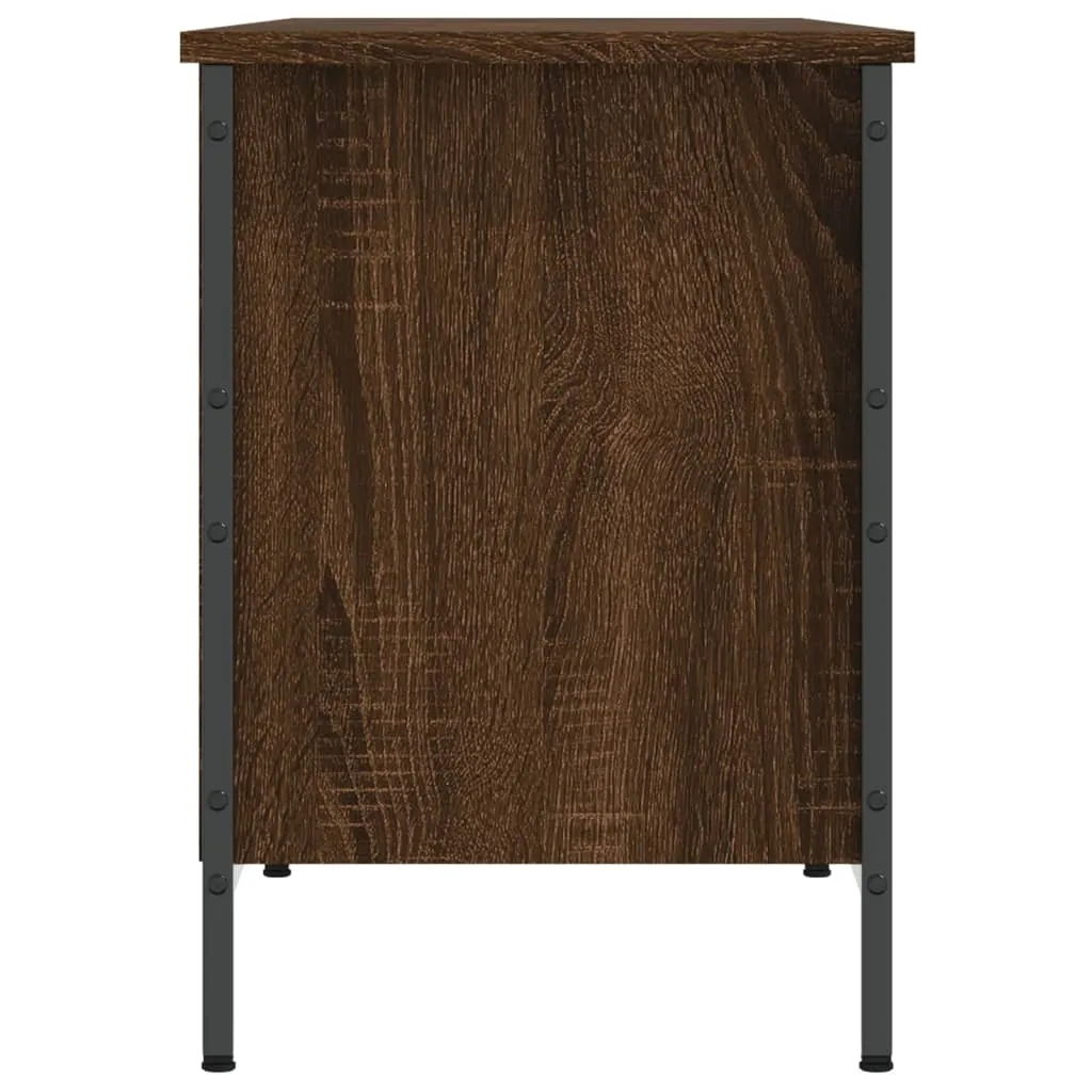 Shoe Cabinet Brown Oak 131x35x50 cm Engineered Wood