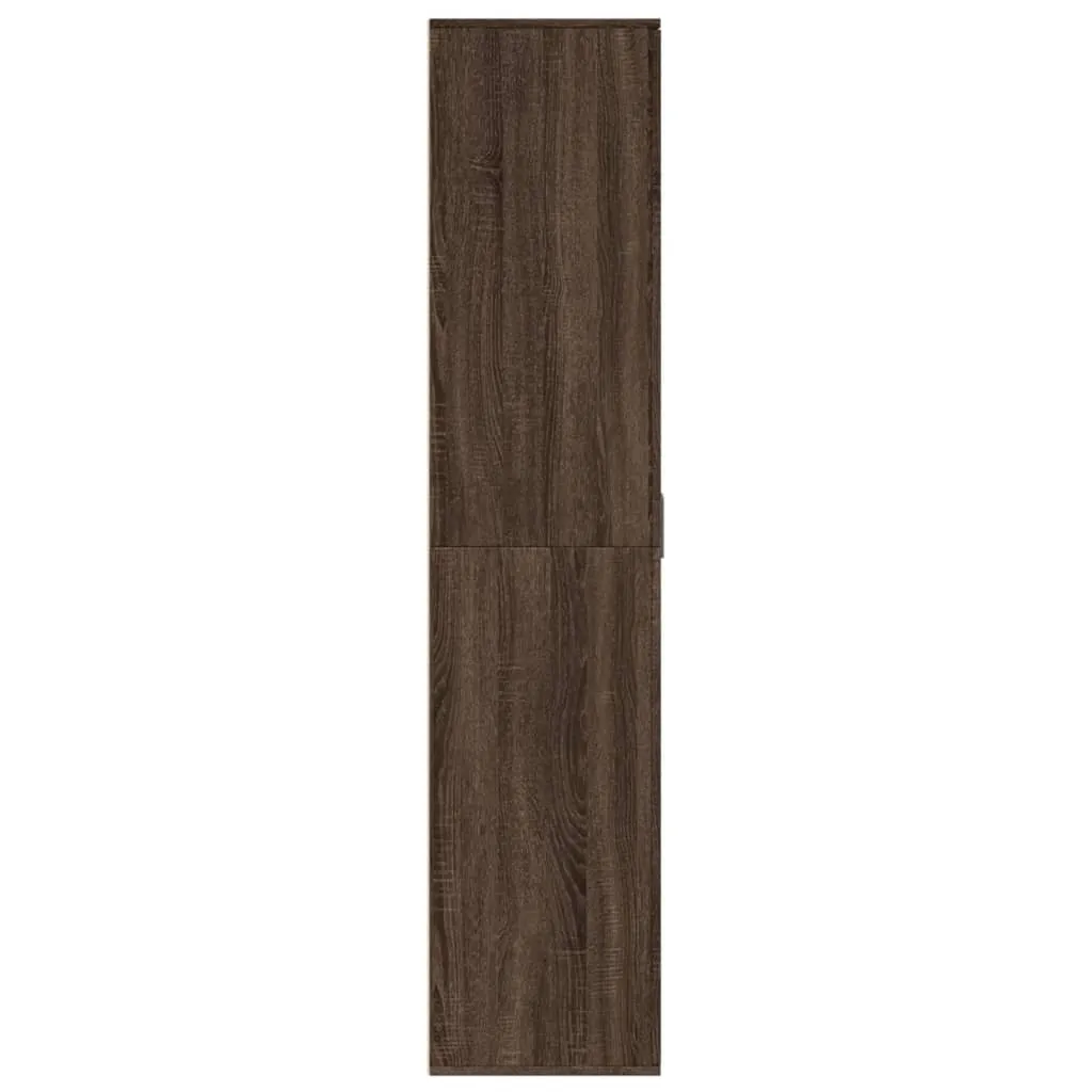 Shoe Cabinet Brown Oak 80x39x178 cm Engineered Wood