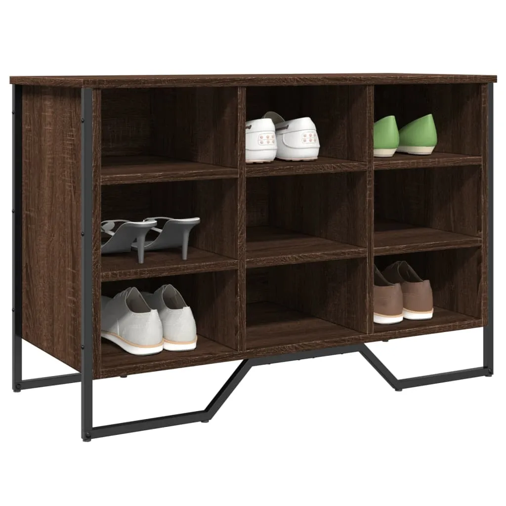 Shoe Cabinet Brown Oak 90x38x61.5 cm Engineered Wood