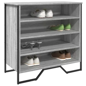 Shoe Cabinet Grey Sonoma 80x38x78 cm Engineered Wood