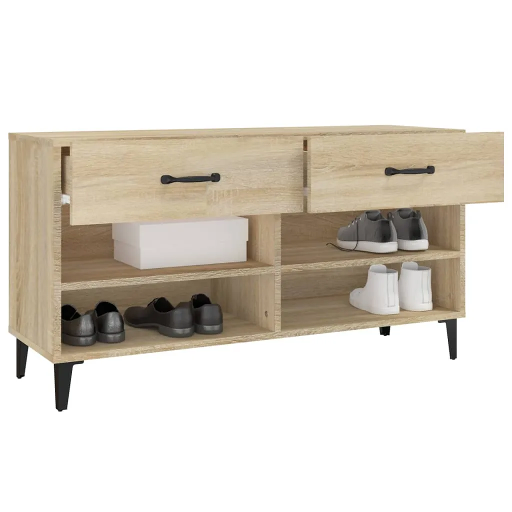 Shoe Cabinet Sonoma Oak 102x35x55 cm Engineered Wood