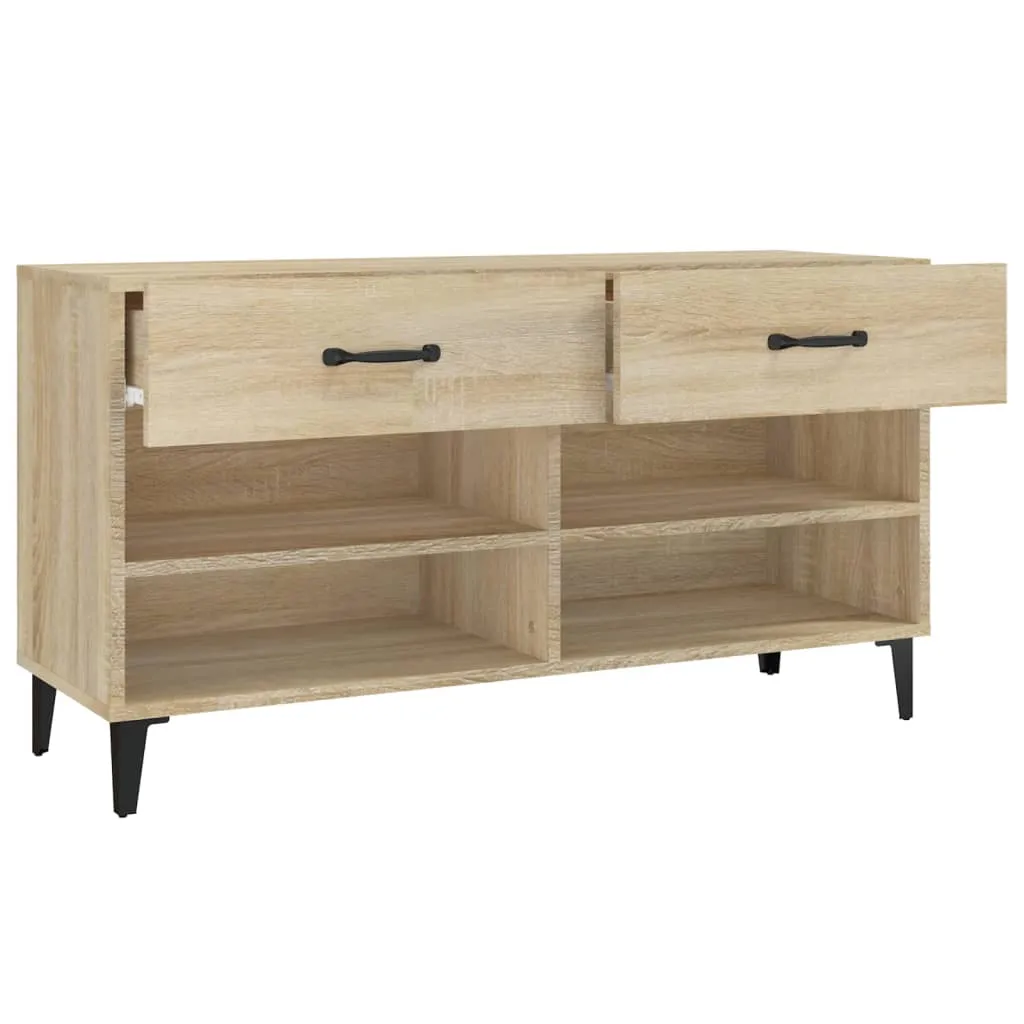 Shoe Cabinet Sonoma Oak 102x35x55 cm Engineered Wood