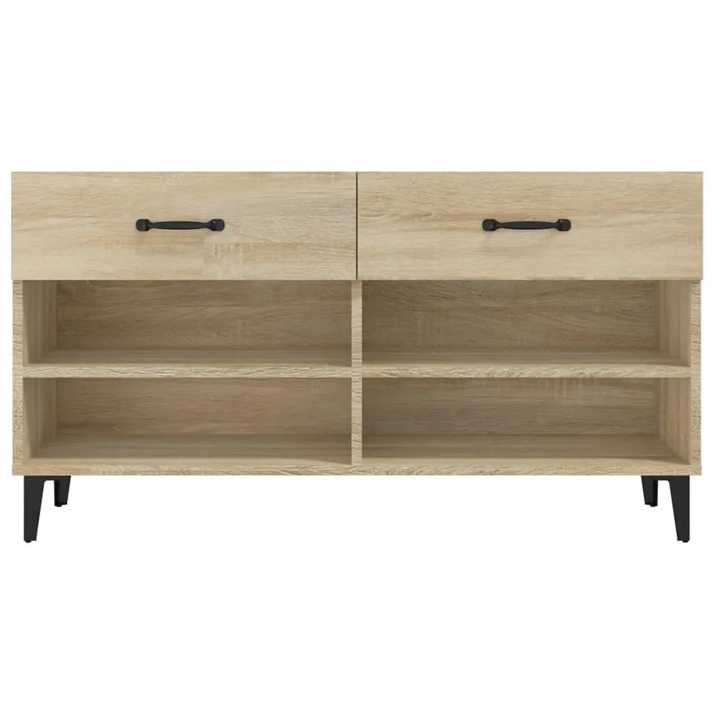 Shoe Cabinet Sonoma Oak 102x35x55 cm Engineered Wood