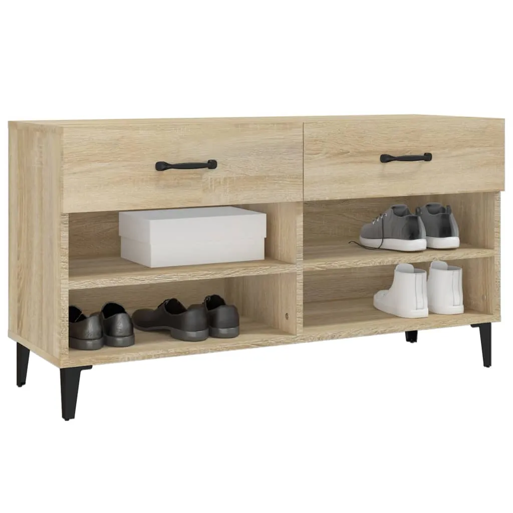 Shoe Cabinet Sonoma Oak 102x35x55 cm Engineered Wood