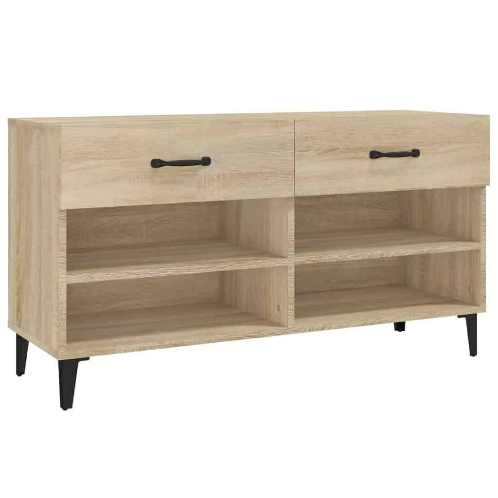 Shoe Cabinet Sonoma Oak 102x35x55 cm Engineered Wood