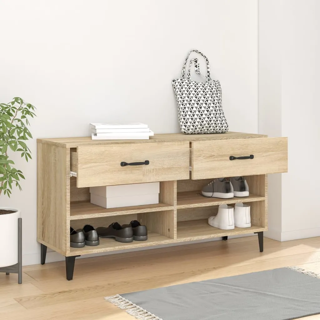 Shoe Cabinet Sonoma Oak 102x35x55 cm Engineered Wood