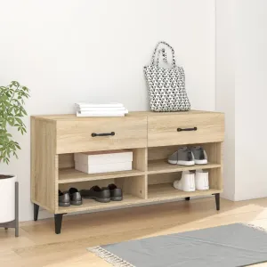 Shoe Cabinet Sonoma Oak 102x35x55 cm Engineered Wood