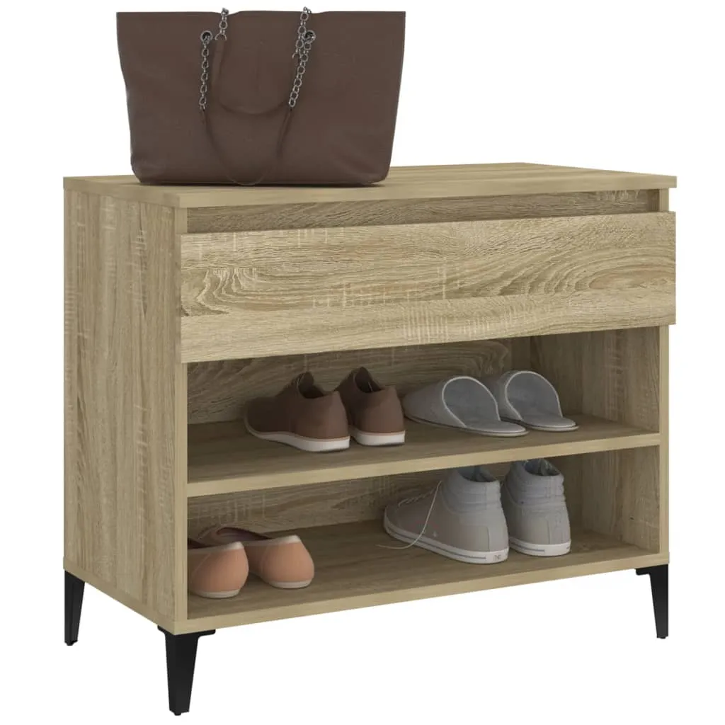 Shoe Cabinet Sonoma Oak 70x36x60 cm Engineered Wood