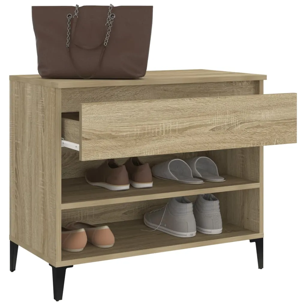 Shoe Cabinet Sonoma Oak 70x36x60 cm Engineered Wood