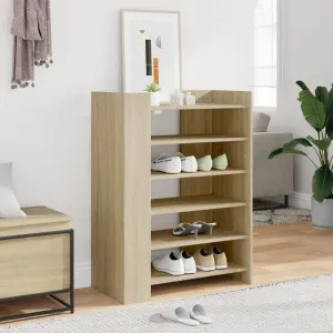 Shoe Cabinet Sonoma Oak 74.5x37.5x100 cm Engineered Wood