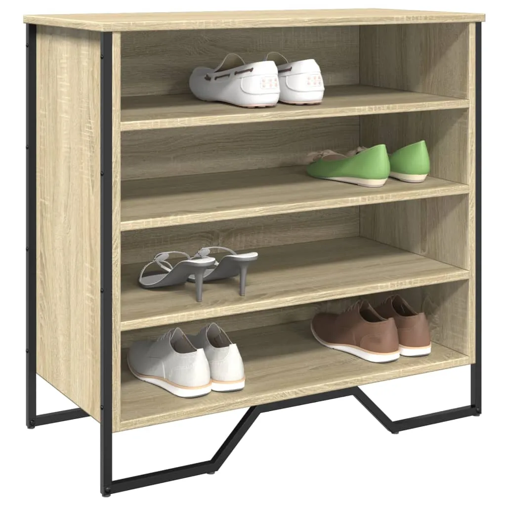 Shoe Cabinet Sonoma Oak 80x38x78 cm Engineered Wood