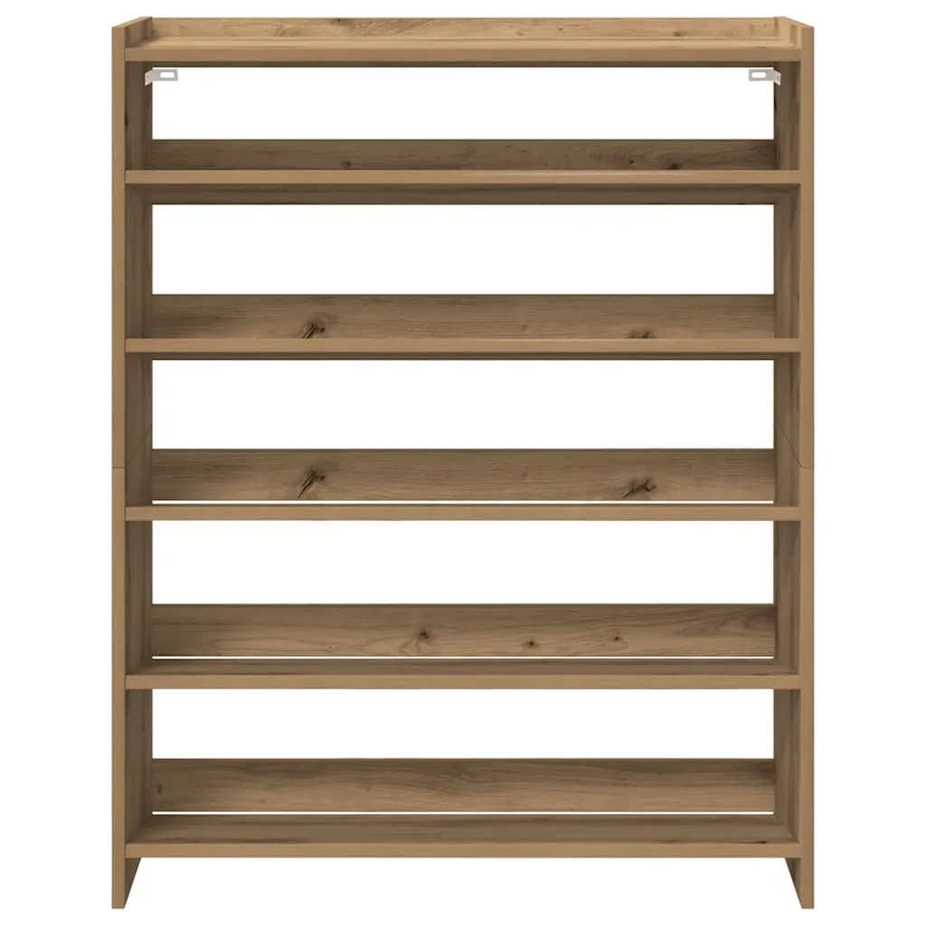 Shoe Rack Artisan Oak 80x25x100 cm Engineered Wood