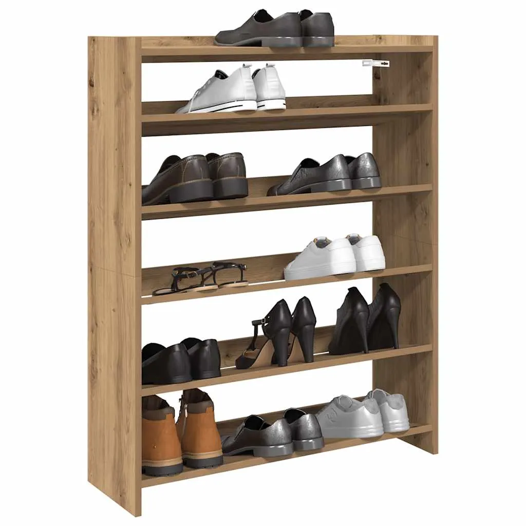 Shoe Rack Artisan Oak 80x25x100 cm Engineered Wood