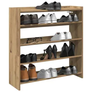 Shoe Rack Artisan Oak 80x25x81 cm Engineered Wood