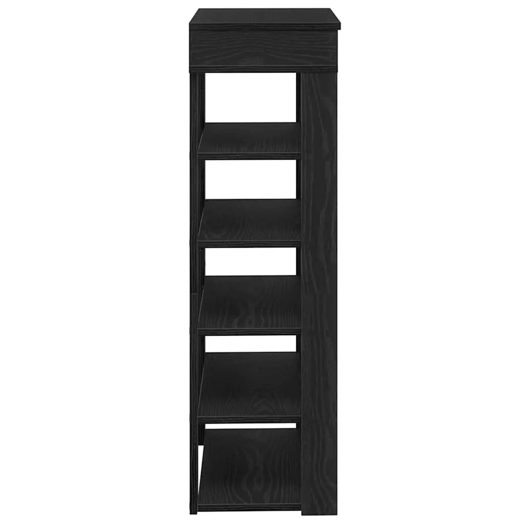 Shoe Rack Black 60x30x98 cm Engineered Wood