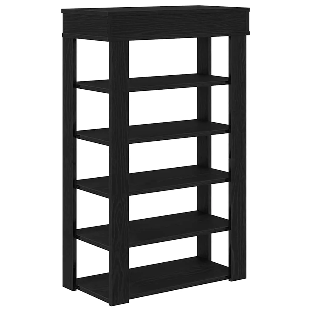 Shoe Rack Black 60x30x98 cm Engineered Wood