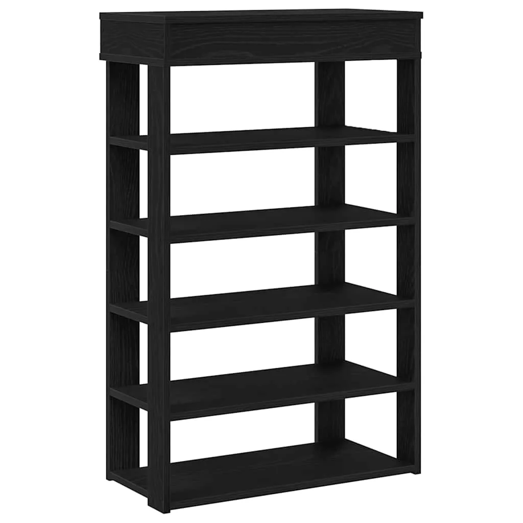 Shoe Rack Black 60x30x98 cm Engineered Wood