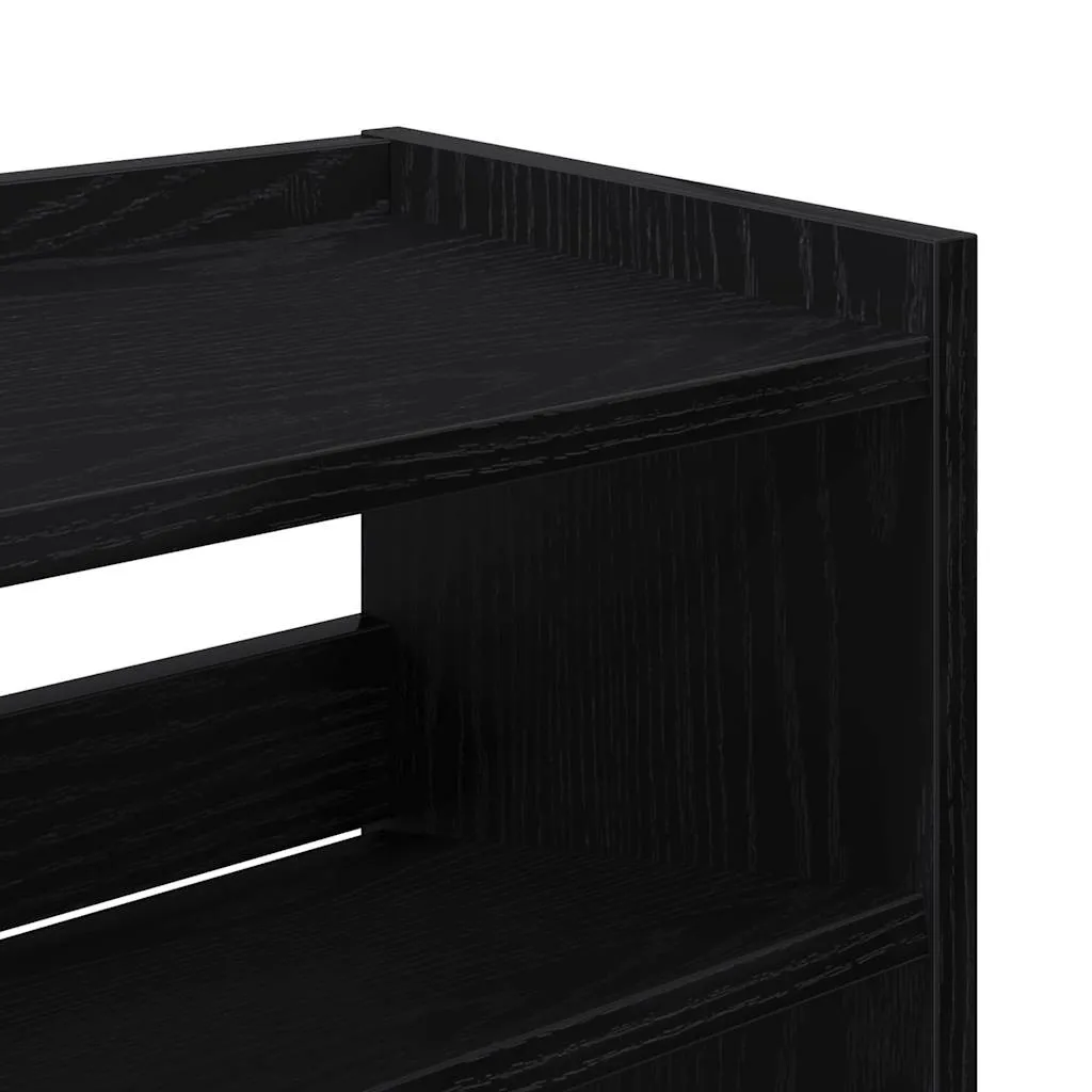 Shoe Rack Black 80x25x61.5 cm Engineered Wood