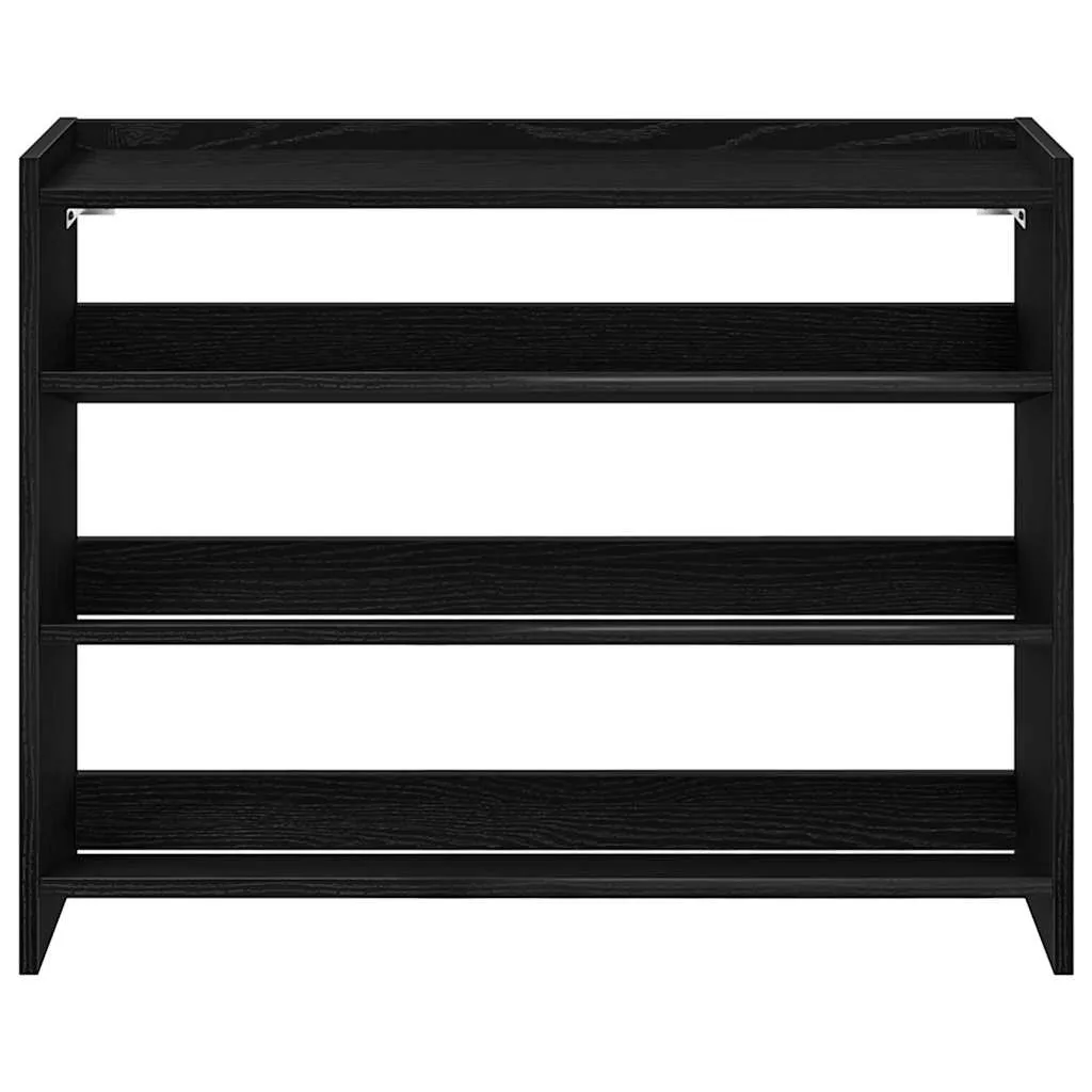 Shoe Rack Black 80x25x61.5 cm Engineered Wood