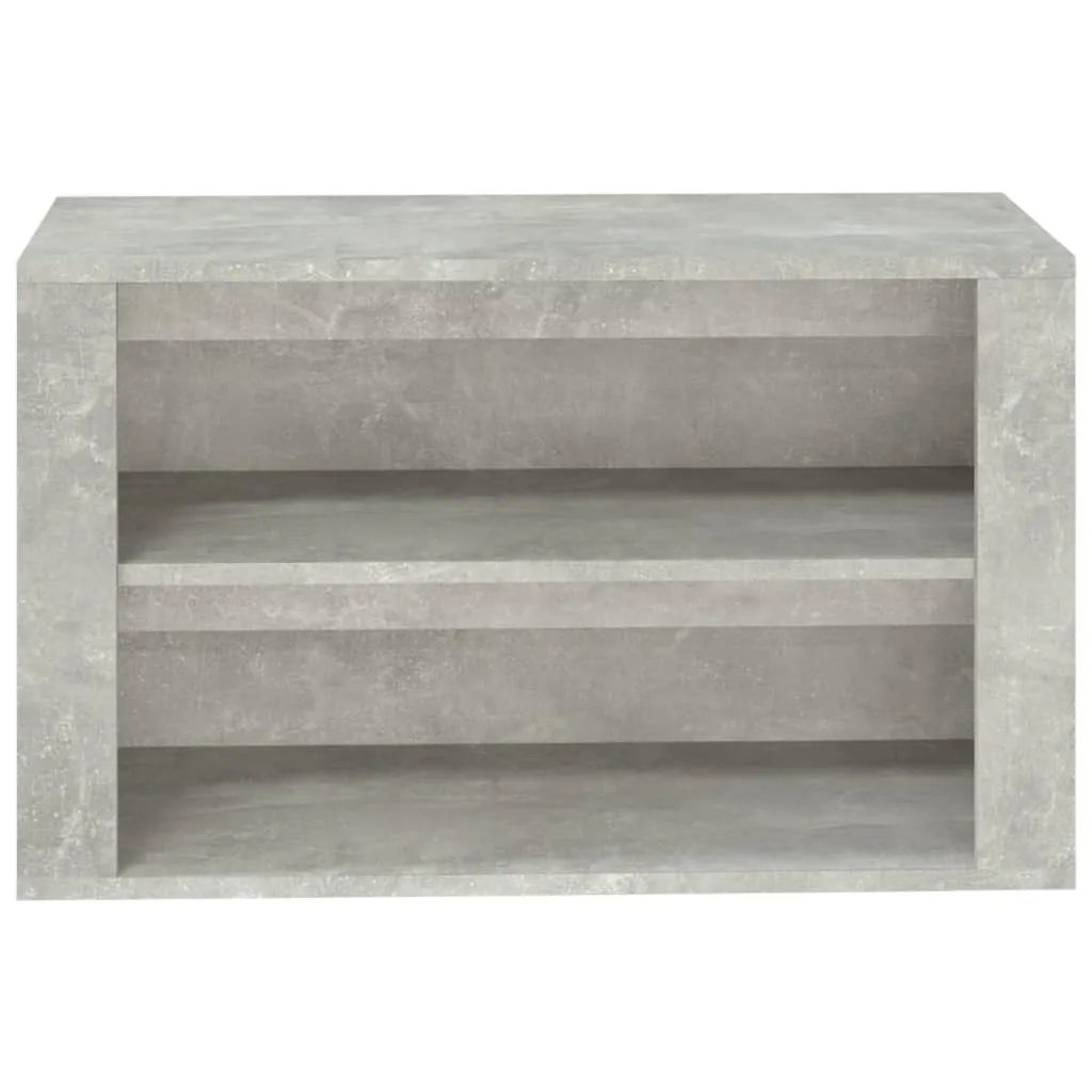 Shoe Rack Concrete Grey 75x35x45 cm Engineered Wood