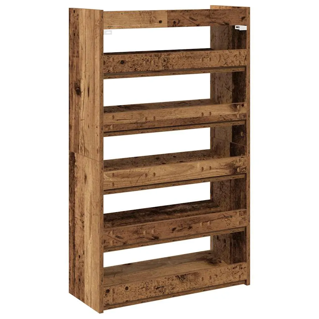 Shoe Rack Old Wood 60x25x100 cm Engineered Wood