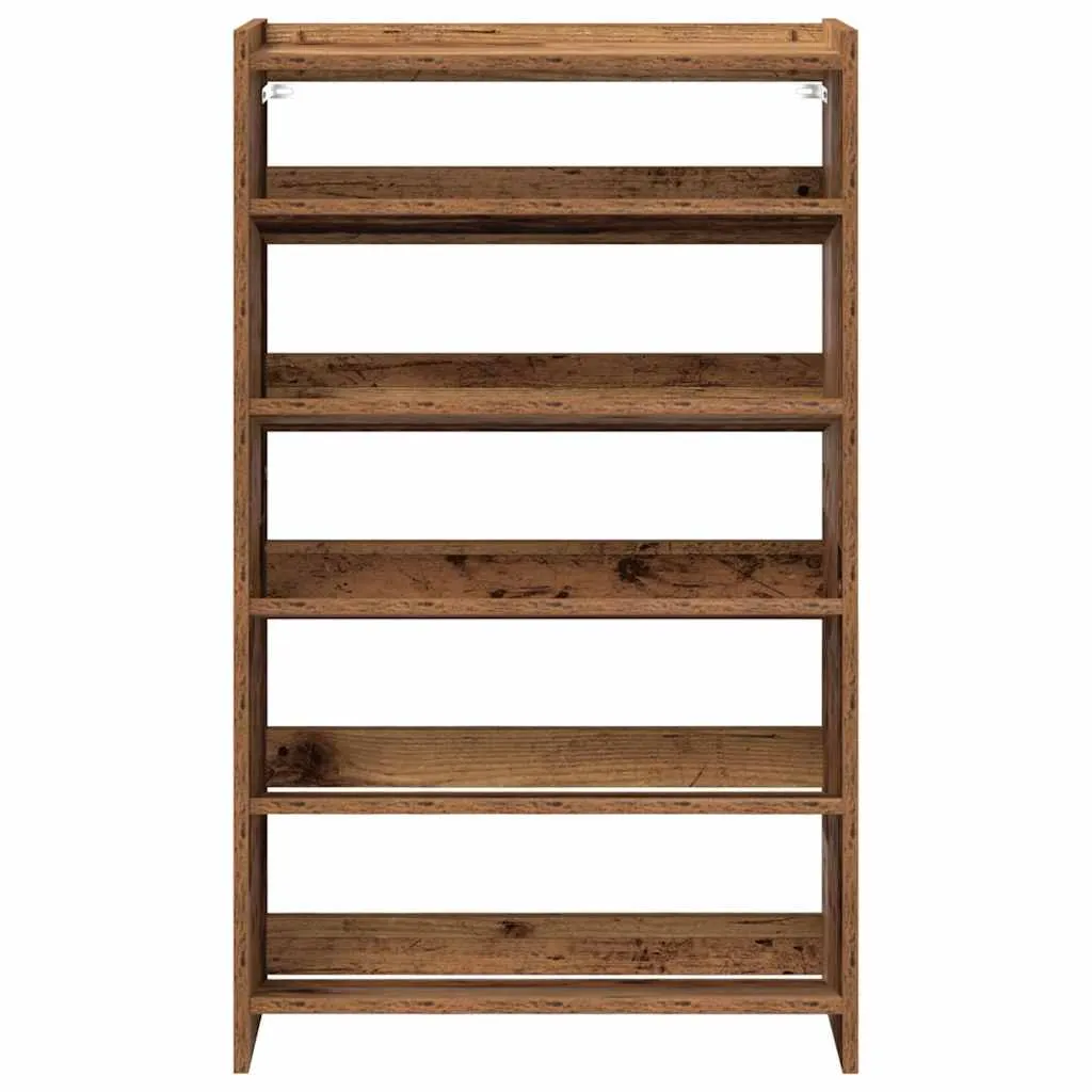 Shoe Rack Old Wood 60x25x100 cm Engineered Wood