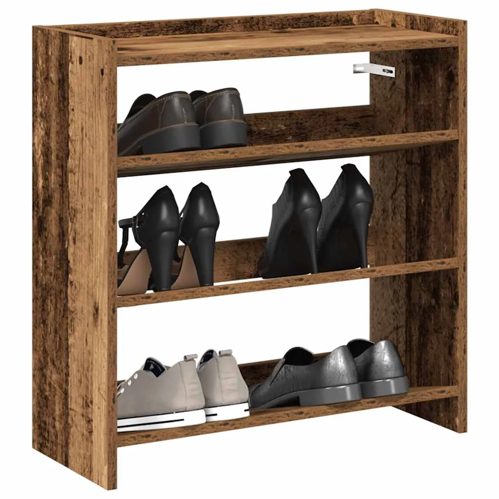 Shoe Rack Old Wood 60x25x62 cm Engineered Wood