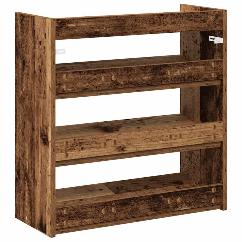 Shoe Rack Old Wood 60x25x62 cm Engineered Wood